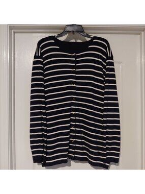 Lauren Ralph Lauren Reversible Coastal Stripe Sweater Old Money Preppy Heritage